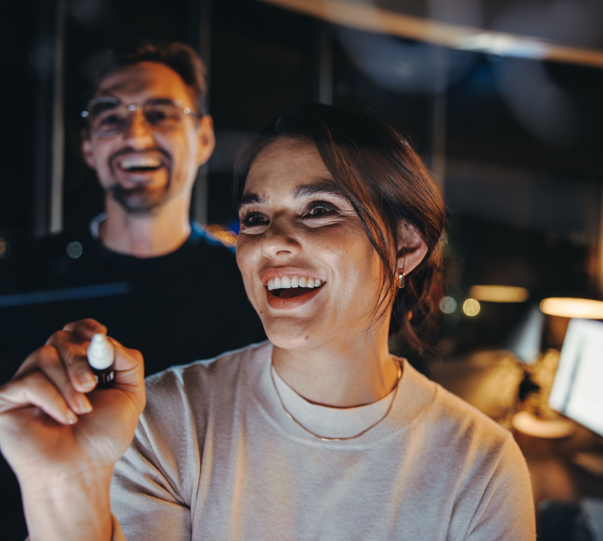 Chief Marketing Officer and Chief Procurement Officer working together to discuss a data focused approach to Marketing Procurement