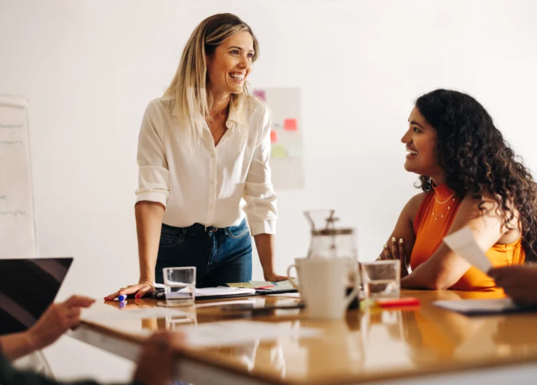 Marketing Procurement professional telling Marketing Team about the RightSpend platform