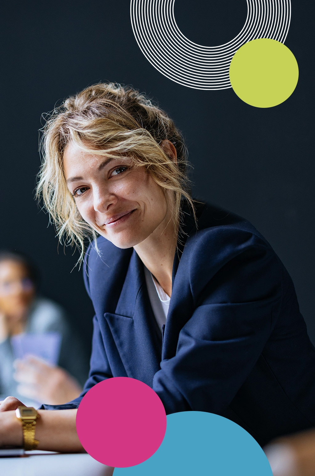 Lady smiling at the camera