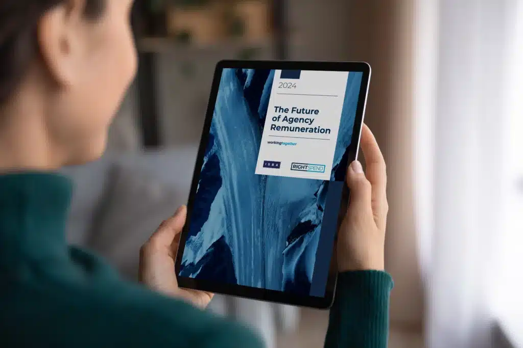 The Future of Agency Remuneration report 2024 on an iPad